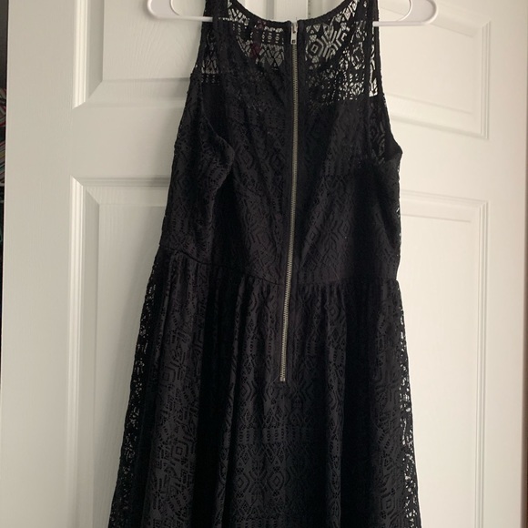 Black Lace Dress with Sweetheart Neckline - Picture 2 of 2